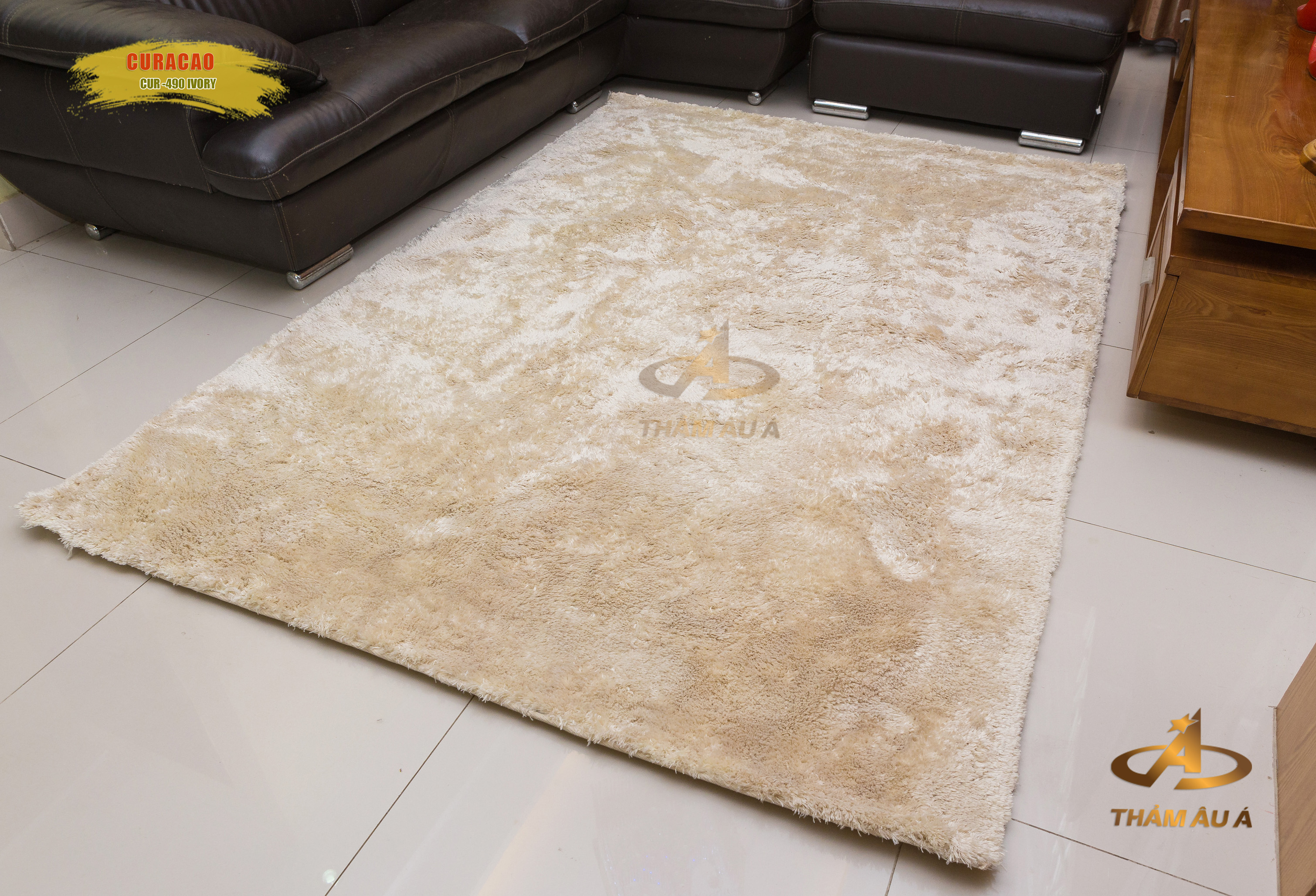 Thảm Trang Trí Nhập Khẩu CURACAO 490 IVORY
