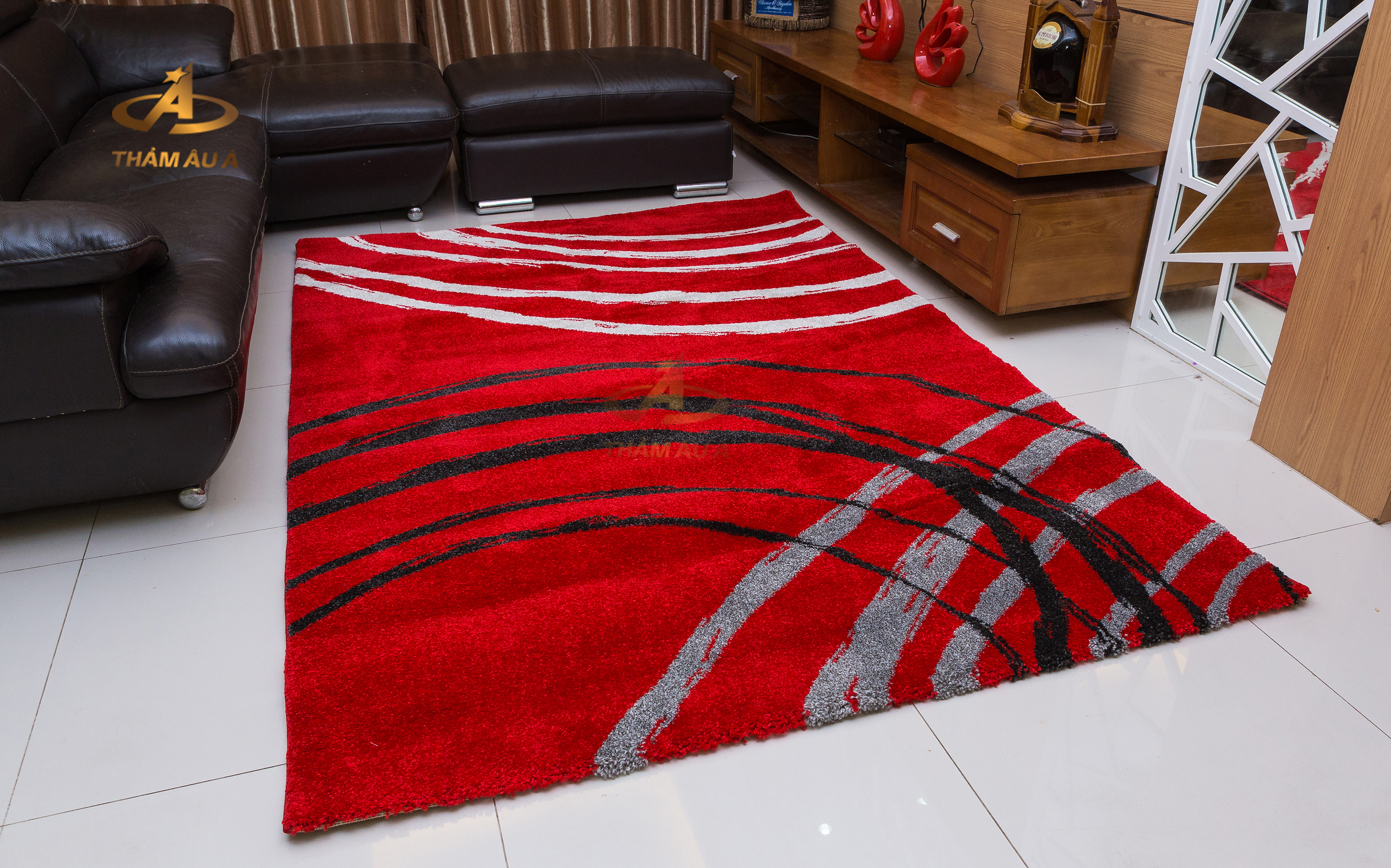 Thảm trang trí nhập khẩu ORLANDER 502 RED