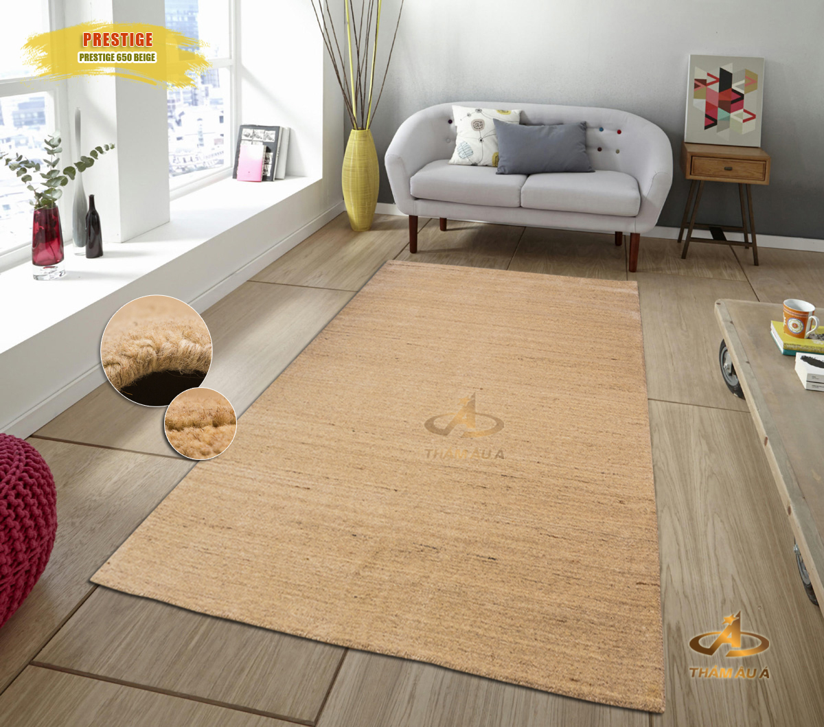 Thảm Trang Trí Nhập Khẩu PRESTIGE 650 BEIGE