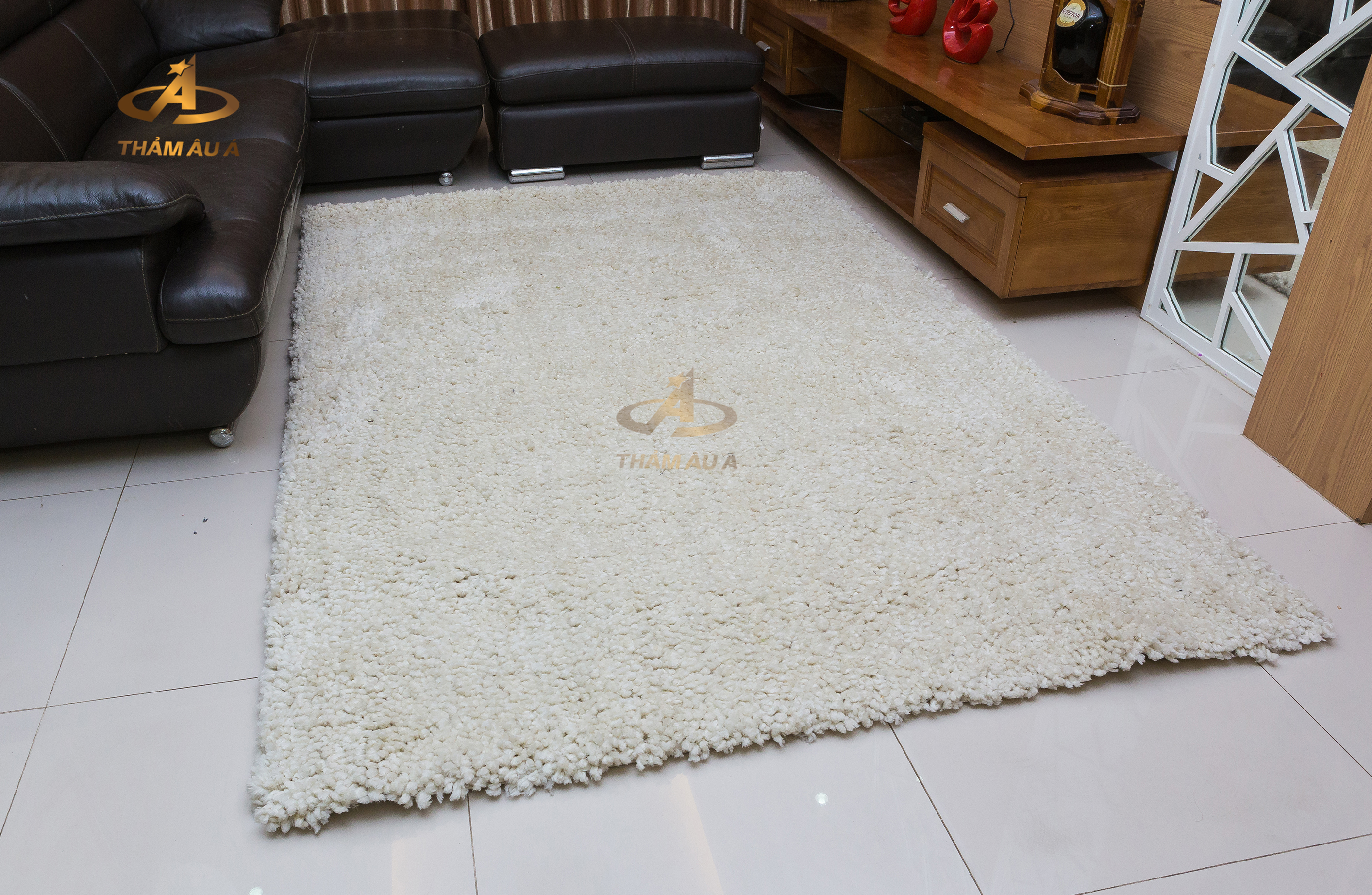 Thảm trang trí lông xù SENCES 670 CREAM
