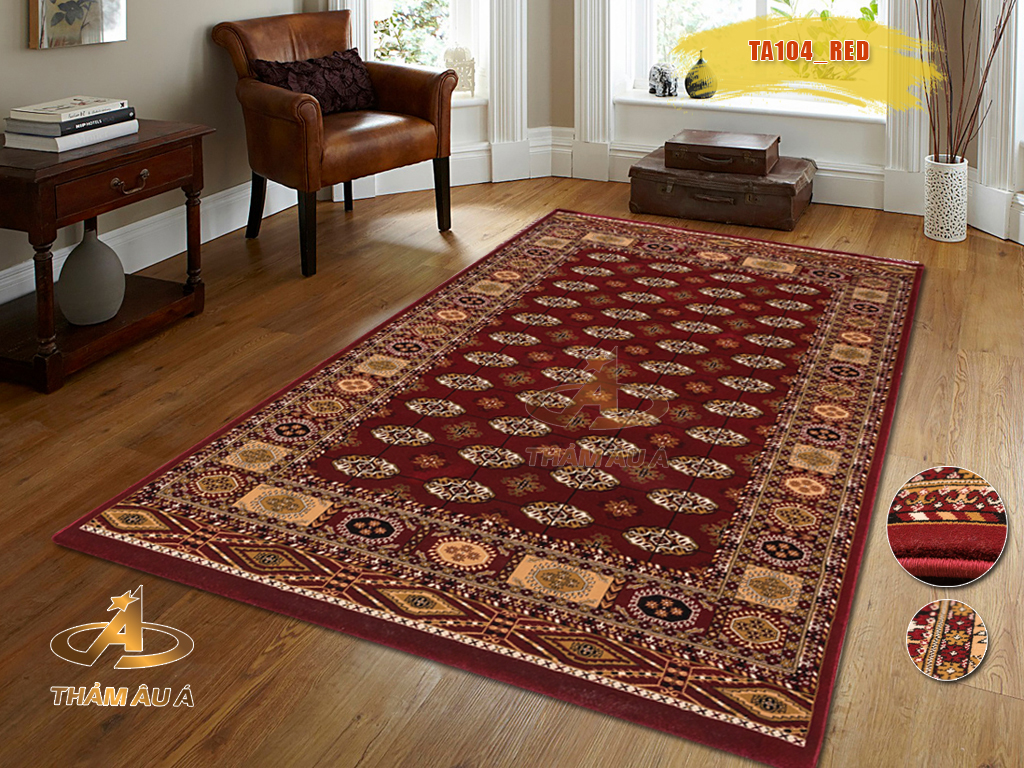 Thảm trang trí nhập khẩu TABRIS104 RED