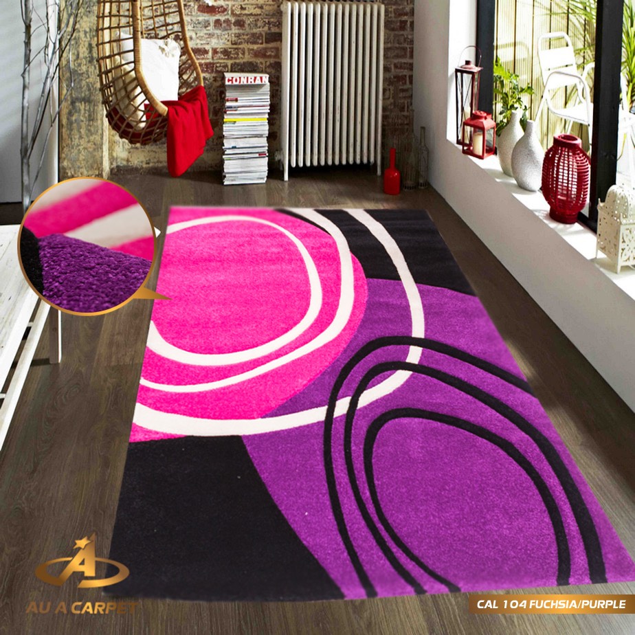 Thảm trang trí nhập khẩu California 104 Fuchsia – Purle