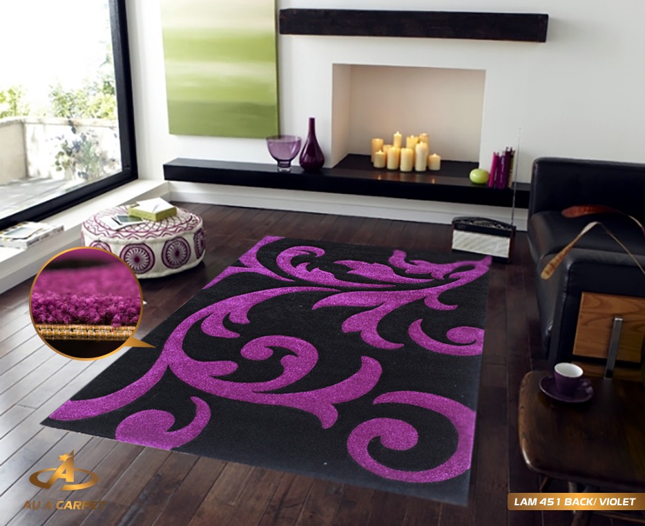 Thảm Trang Trí Lambada 451 Black/Violet