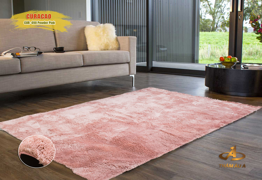 Thảm trang trí nhập khẩu CURACAO 490 POWDERPINK
