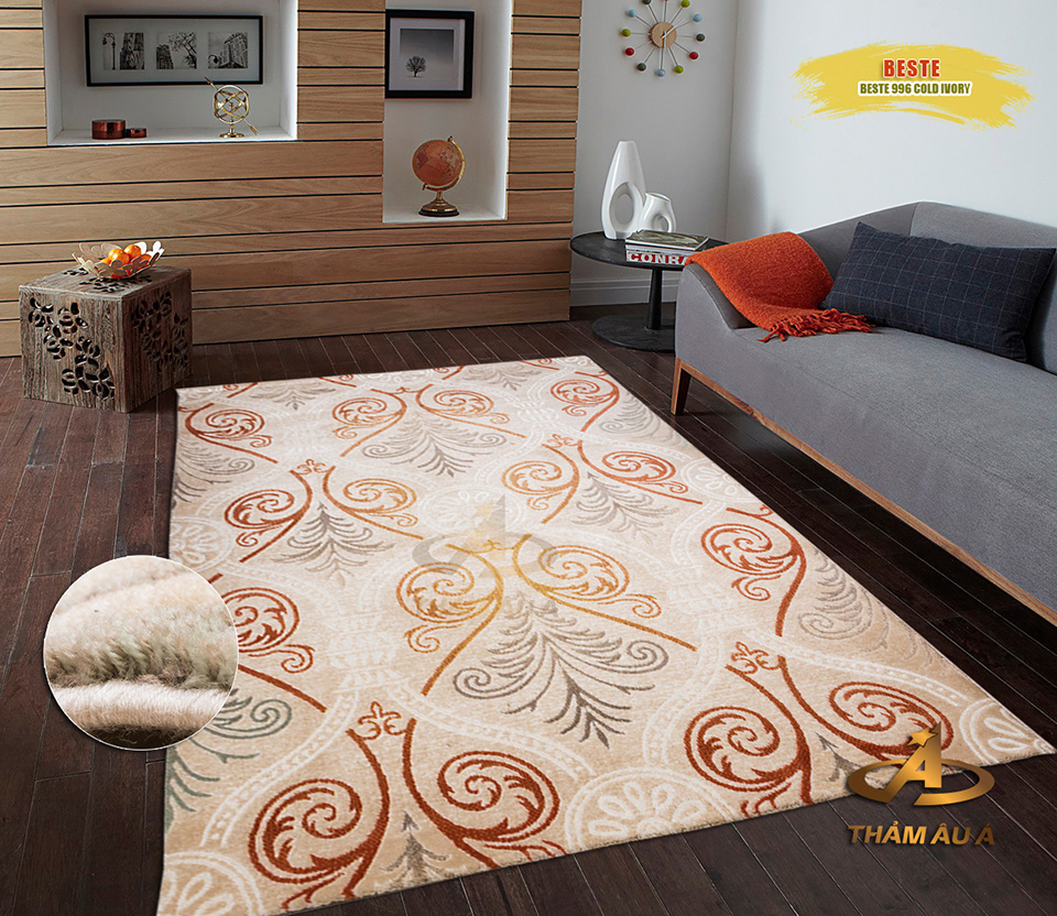 Thảm trang trí nhập khẩu Beste 996 Gold Ivory