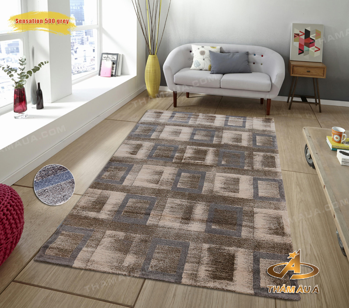 Thảm Nhập Khẩu Sensation 500 Grey