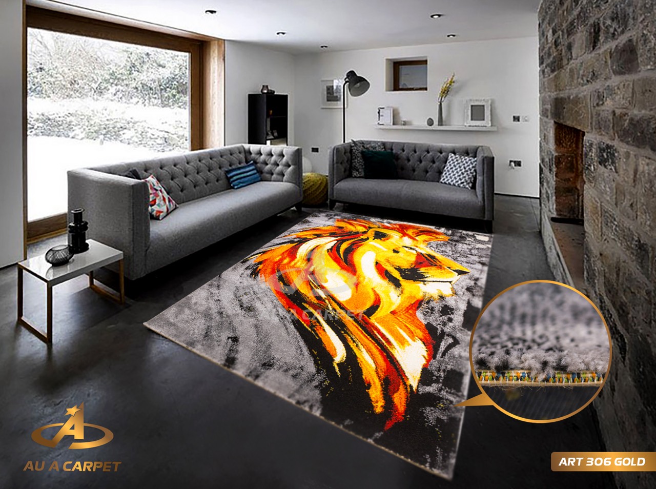 Thảm trang trí Artwork Art 306 Gold