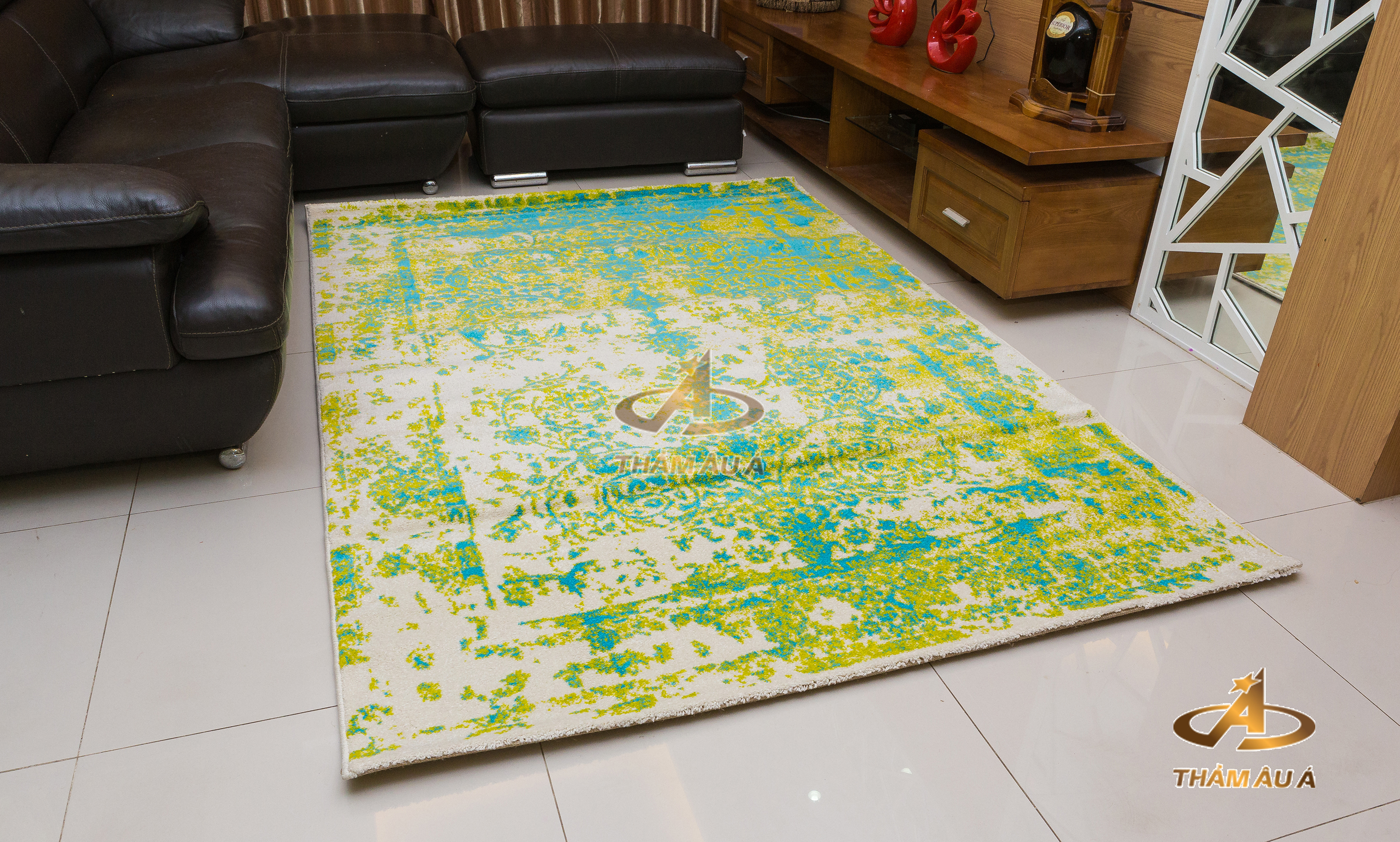 Thảm trang trí nhập khẩu MAYA 484 GREEN-BLUE