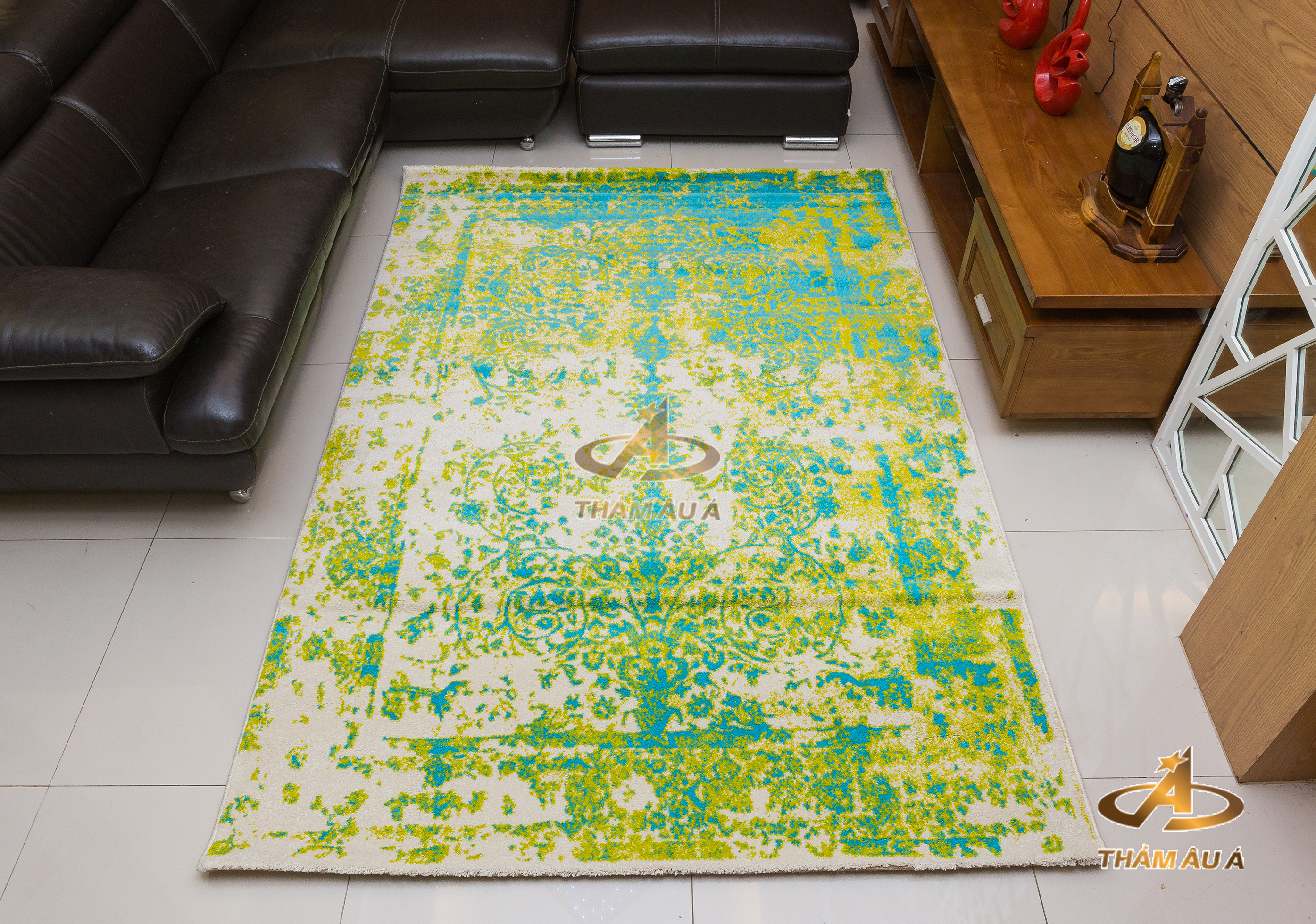 Thảm trang trí nhập khẩu MAYA 484 GREEN-BLUE
