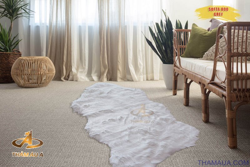 Thảm Trang Trí SOFTA 800 BEIGE-WHITE