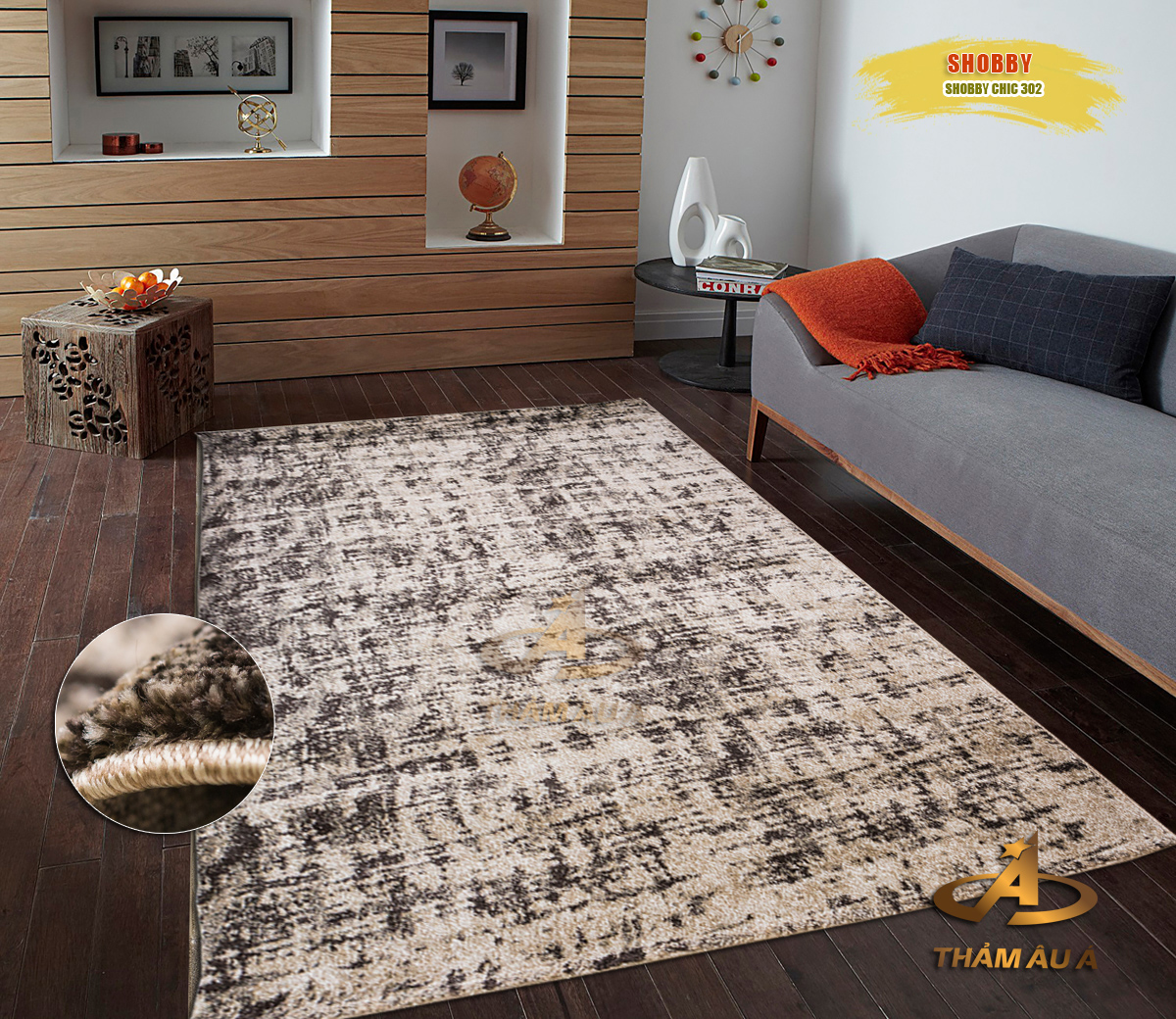 Thảm Trang Trí Nhập Khẩu SABYCHIC 302 BEIGE